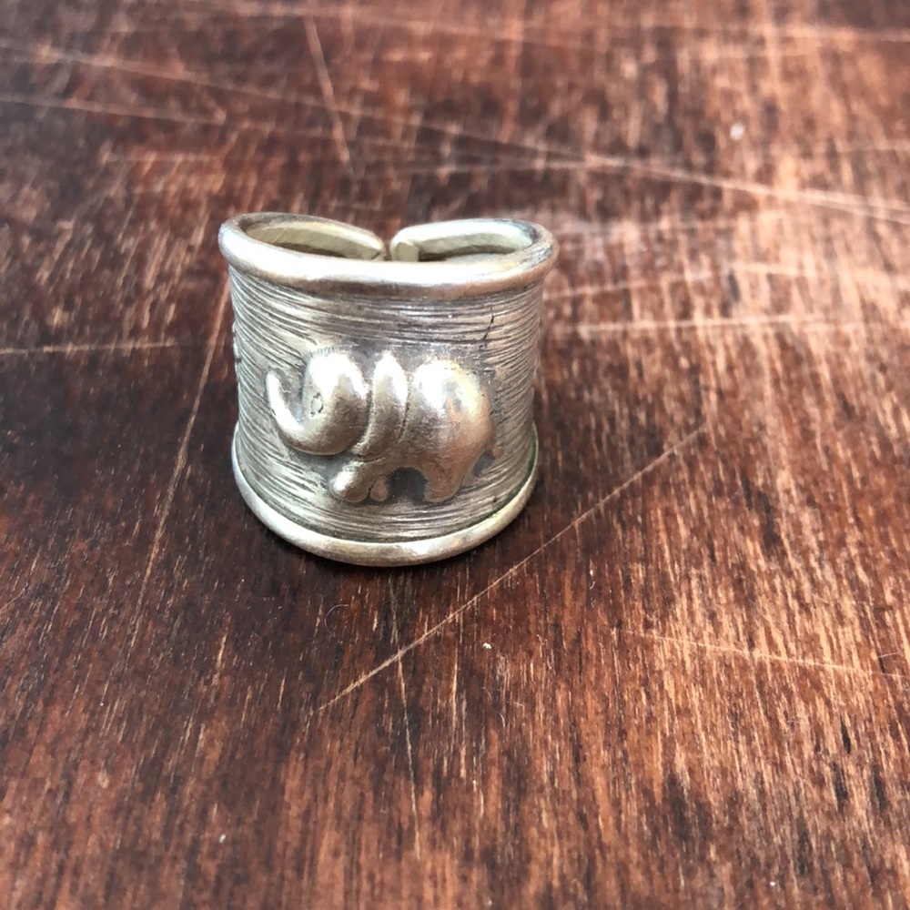 Elephant Sterling Silver Ring